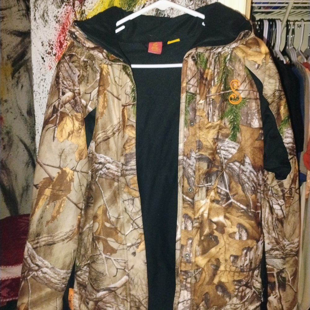 Brown Camouflage coat with Water-Resistant Fabric